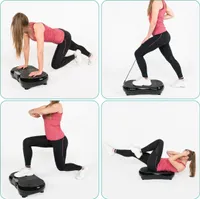 Navaris Vibrationsplatte Ganzkörper Sportgerät - Rüttelplatte Sport für Zuhause - Vibration Shaper Platte Fitness Training Bauch Beine Po - Sport