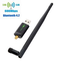 USB Bluetooth WLAN Adapter WiFi Stick 2in1 Dongle AC600 Mbit/s Dual Band 2.4G/5G