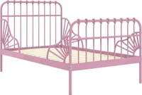 vidaXL Ausziehbett Rosa Metall 80x130/200 cm