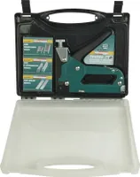 Brüder Mannesmann Handtacker Starter Set mit Tacker Klammern Nägel Komplett Set im Koffer