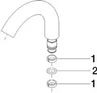 Dornbracht 90282221600-00 Auslauf für Bidet Ersatzteile