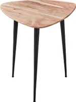 Beistelltisch Akazie 50 x 50 cm natur schwarz ELSA