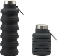 Faltbare Trinkflasche 500 ml, Größe:500ml, Farbe:Grau
