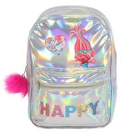 Trolls - Mädchen Rucksack "Happy", holografisches Design PG2162 (Einheitsgröße) (Silber/Pink)