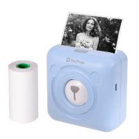 PeriPage Mini vrecková tlačiareň štítkov Tlačiareň štítkov Termálna tlačiareň papiera s pripojením Bluetooth, modrá