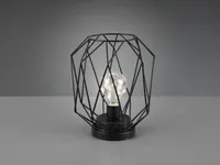 Kleine LED Tischlampe mit Batterie Industrial Gitterlampen Nachtischlampen Flur