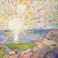 Edvard Munch umělecký obraz - Slunce, 1910 (100 x 100 cm)