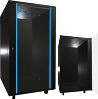 Podlahový regál Extralink 22U 600X800 černý