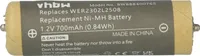 vhbw Akku kompatibel mit Panasonic ER230, ER2301, ER2302 Rasierer (700 mAh, 1,2 V, NiMH)