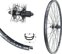Hinterrad 29 Zoll DH25 Disc schwarz Shimano Deore Centerlock 12 fach 25-622 28"
