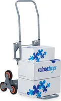 relaxdays Sackkarre Treppensteiger grau