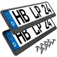 IWH Kennzeichenhalter Kennzeichenhalter Simple Fix, 4 Klipp-Modulen für 2  Kennzeichen, inkl
