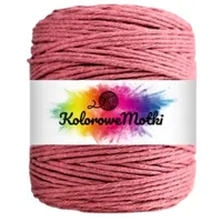 KoloroweMotki | Sznurek bawełniany | 200m 3mm | Brudny Róż | Idealny do rękodzieła, makramy, prac artystycznych, pakowania prezentów