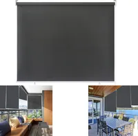 YARDIN Blackout Roller Blind Thermal Roller Blind Outdoor Roller Blind Balcony Roller Blind Vertikálna markíza, odolná voči UV žiareniu a vetru Vodotesná (antracit, 180 * 140 cm)