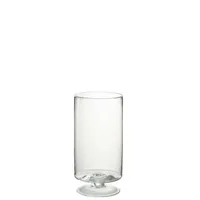 J-Line - Windlicht auf Fuß 'Rundes Glas' - Transparent - Medium