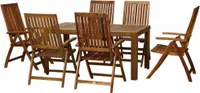 SIENA GARDEN Paleros SET Klappsessel mit Tisch 7tlg J01344