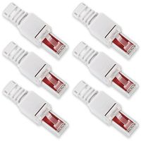 6x Netzwerk Stecker RJ45 Cat6 Cat7 Cat5 LAN Kabel werkzeuglos Netzwerkstecker
