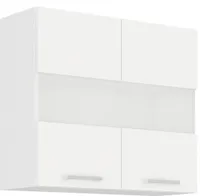 EKO White Glashängeschrank 80 Weiss matt Küchenzeile Küchenblock Einbauküche