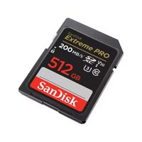 SanDisk Extreme PRO, 512 GB, SDXC, Klasse 10, 200 MB/s, 140 MB/s, Class 3 (U3)