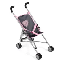 Puppenwagen Roma, melange grau-navy