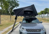 Dachzelt Autodachzelt Aluminium Case 160x210x110cm, bis zu 5 Personen Schwarz LED und vielen Extras