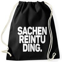 Baumwoll Turnbeutel mit Spruch Motiv " Bier " Tasche Gym Bag 