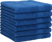 Betz 6 Stück Duschtücher 70x140 cm PALERMO 100% Baumwolle  Farbe: blau