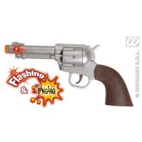 2-teilig Cowboy Set Western Pistole mit Sound P482009 Karneval Kostüm Spielzeug 