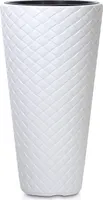 nabbi Wysoka plastikowa donica DPMT400 40 cm - biała