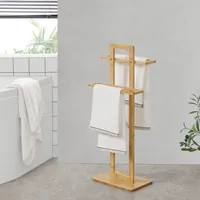 Stojanový věšák na ručníky "Træna" bambus 85 x 34 x 20 cm