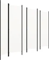 vidaXL 6-tlg. Raumteiler Weiß 300x180 cm