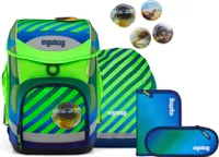 ergobag Schulranzen Neo Edition Cubo Set 5-teilig TruckBär neongrün