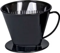 Wüllner & Kaiser Kaffeehandfilter 1x2 mit 2 Löchern schwarz