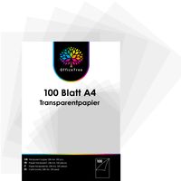 Transparentpapier Bedruckbar Weiß DIN A4100g/qm Papier Transparent 100x-1000x 