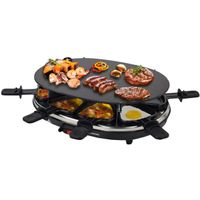 Syntrox Design Raclette Chur mit Glas-Keramik Grillplatte für 8 Personen Grill