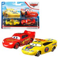 Auswahl Doppelpack | Disney Cars | Fahrzeug Modelle | Die Cast 1:55 | Mattel, Typ:Charlie Checker & Flash McQueen
