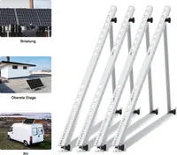 4X PV držák 118cm solární panel držák solárního panelu solární modul 0°-90° elevace fotovoltaický solární držák, mobilní solární systém