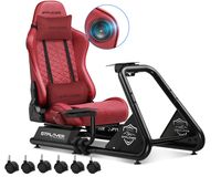 GTPLAYER Simulator Cockpit, SIM racing Cockpit, rennsimulator lenkradständer Gamingstuhl racing wheel stand mit Bluetooth-Lautsprecher und Pedalablage