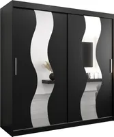 Kleiderschrank, Schiebetürenschrank Schlafzimmer, Schrank mit Spiegel SEWILLA 200 cm