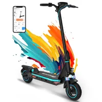 EVERCROSS TECH A1 Elektroscooter,E-Scooter mit Straßenzulassung (ABE), 10" Offroad-Runflat-Reifen, Sicheres Bremsensystem, APP-Verbindung, LED-Anzeige