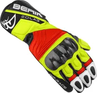 Berik Zoldar Motorradhandschuhe, schwarz/rot/gelb, 2XL