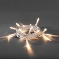 Konstsmide - LED Lichterkette, 30 warm weiße Dioden, batteriebetrieben, Innen, transparentes Kabel, 3 x AA 1.5V (exkl.); 1469-103