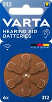 VARTA Hearing Aid Batteries 312 Blister 6