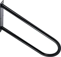 Metall-Handlauf Handlaufbügel Haltebügel Treppenbügel Haltegriff Stützgriff (80cm Schwarz)