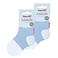 HOPPEDIZ Babysocken Sockenhalter 2-er Set blau