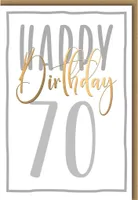 70. Geburtstag - Glückwunschkarte im Format 11,5 x 17 cm mit