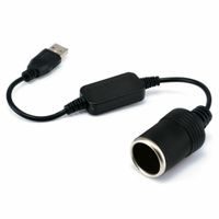Neu USB Konverter Stecker auf 12V Auto Zigarettenanzünder Adapter Kabel 5V 2A