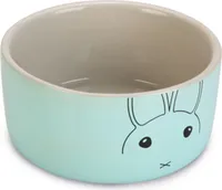 Beeztees Kaninchen Napf Joela - Nager - Keramik - grau/mint - Durchm. 12x5,5 cm