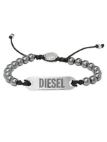 Diesel DX1359040 Herren Armband BEADS Edelstahl Silber grau 24 cm