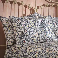 EW by Edinburgh Weavers - Kvetinové - Kopfkissenbezug 50 x 75cm "Malory Traditional" 2er-Pack RV2982 (50 cm x 75 cm) (Marineblau)